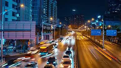 8K大气延时深圳城市夜景极速车流视频的预览图